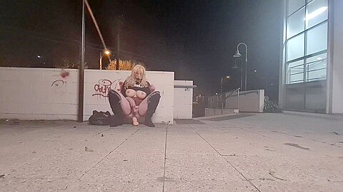 Small Cock Shemale Sissy Whore Flashes And Rides Huge Dildo In Public – Teaser Video